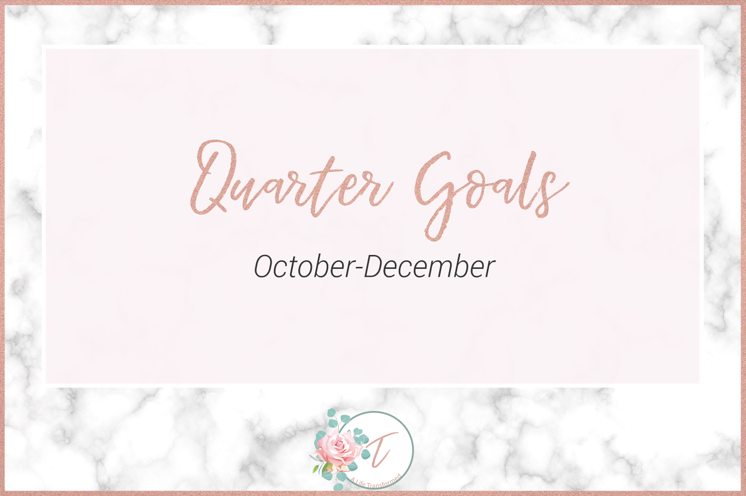 Quarter 4 Goals